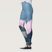Minimalistische Maansterren Hemelse Bergvallei Leggings (Links)