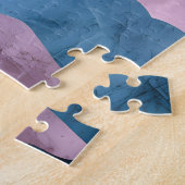Minimalistische Maansterren Hemelse Bergvallei Legpuzzel (Zijkant)