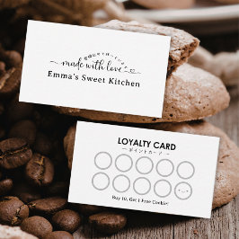 Minimalistische 'Made with Love' Bakkerij Beloning Visitekaartje