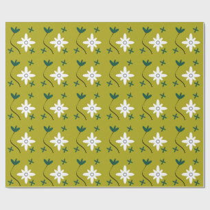 Minimalistische Madeliefjesbloem Abstracte Botanis Cadeaupapier