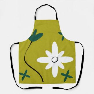 Minimalistische Madeliefjesbloem Abstracte Botanis Schort