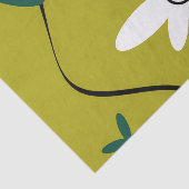 Minimalistische Madeliefjesbloem Abstracte Botanis Tissuepapier (Detail)