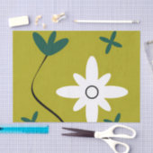 Minimalistische Madeliefjesbloem Abstracte Botanis Tissuepapier (Craft)