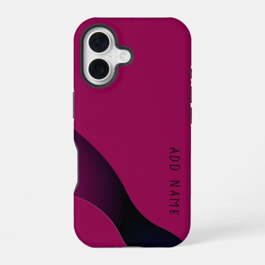 Minimalistische Magenta Abstract iPhone 16 Hoesje (Achterkant)