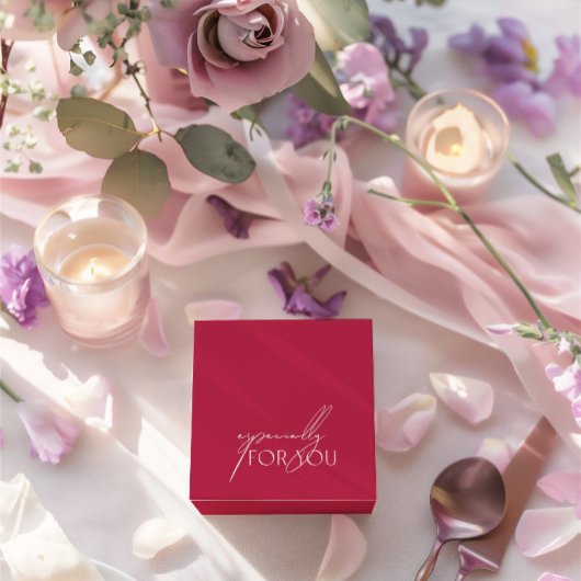 Minimalistische magenta, speciaal voor u die weduw bedankdoosjes