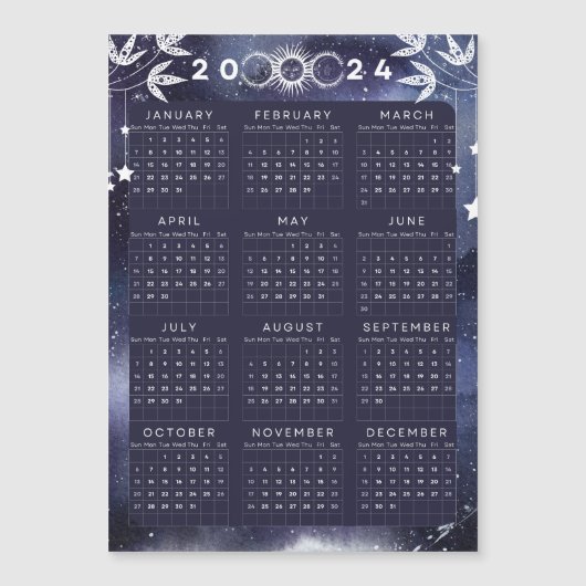 Minimalistische magnetische kalender 2024 (Voorkant)