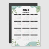 Minimalistische magnetische kalender 2024 (Voorkant / Achterkant)