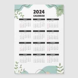 Minimalistische magnetische kalender 2024