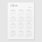 Minimalistische magnetische kalender 2024 (Voorkant)