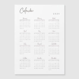 Minimalistische magnetische kalender 2024