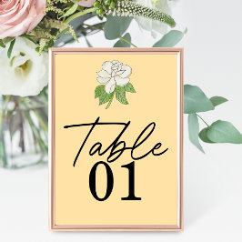 Minimalistische Magnolia Flower Wedding Kaart