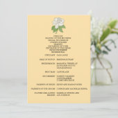 Minimalistische Magnolia Flower Wedding Programmakaart (Staand voorkant)