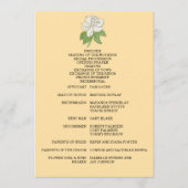 Minimalistische Magnolia Flower Wedding Programmakaart (Voorkant)