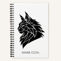 Minimalistische Maine Coon Geometrische Hardcover 