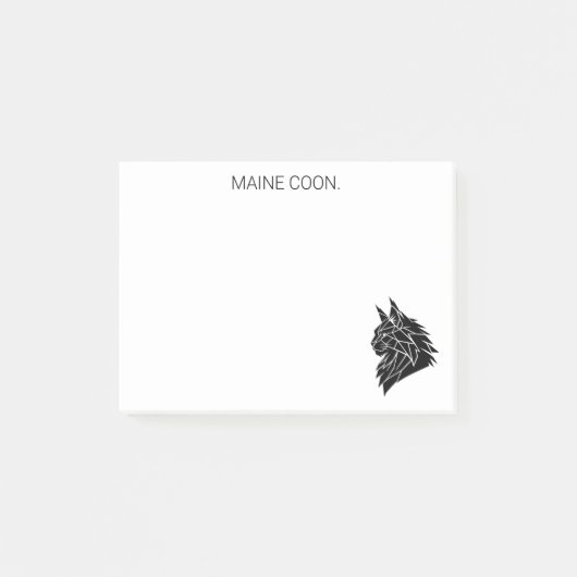 Minimalistische Maine Coon Geometrische Post-it® N Notes (Voorkant)