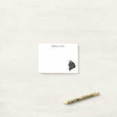 Minimalistische Maine Coon Geometrische Post-it® N Notes (Op bureau)