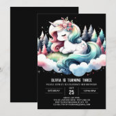 Minimalistische Majestic Horse Verjaardag Kaart (Voorkant / Achterkant)