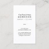 Minimalistische make-up artiest borstels foto visitekaartje (Achterkant)