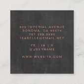 Minimalistische make-up artiest Dusty Pink Script Vierkante Visitekaartje (Achterkant)