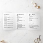 Minimalistische make-up artiest Pink Lips Salon Br Drieluik Kaart (Binnen)