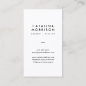 Minimalistische make-up artiest rode lippen foto visitekaartje (Achterkant)