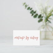 Minimalistische Make-up Artiestenkwast Script Call Visitekaartje (Staand voorkant)