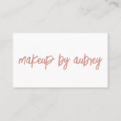 Minimalistische Make-up Artiestenkwast Script Call Visitekaartje (Voorkant)