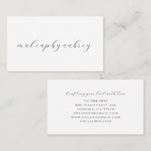 Minimalistische Make-up Artiestenkwast Script Call Visitekaartje