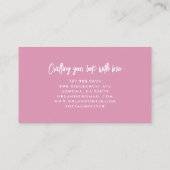 Minimalistische Make-up Artist Kwast Script Callig Visitekaartje (Achterkant)
