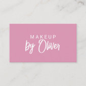 Minimalistische Make-up Artist Kwast Script Callig Visitekaartje (Voorkant)
