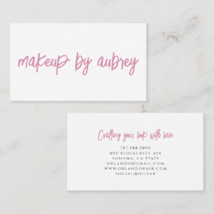 Minimalistische Make-up Artist Kwast Script Callig Visitekaartje