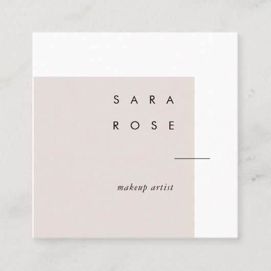 minimalistische make-up artistieke beroepen contactkaartje (Voorkant)