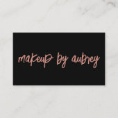 Minimalistische Make-up Kunstenaar Borstel Script  Visitekaartje (Voorkant)