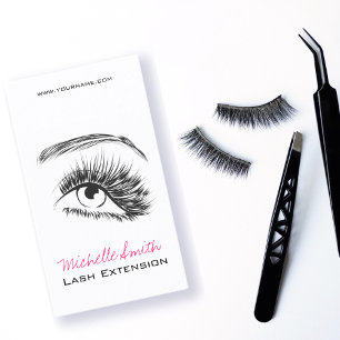 Minimalistische Make-up met Black and White Wimper Visitekaartje