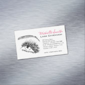 Minimalistische Make-up met Black and White Wimper Visitekaartje Magneet (Voorbeeld)