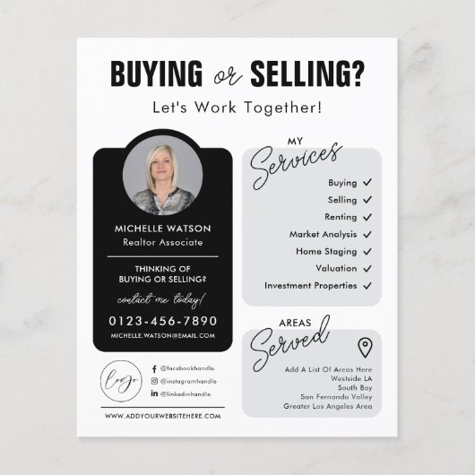 Minimalistische makelaar Foto makelaar Flyer (Voorkant)