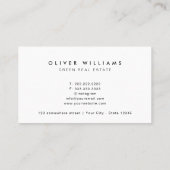 Minimalistische makelaar in onroerend goed Profess Visitekaartje (Achterkant)