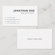 Minimalistische makelaar professioneel wit