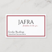 Minimalistische Makeup Independent Rep Jafra Visitekaartje (Voorkant)