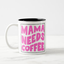 Minimalistische mama heeft koffietypografie Mok no