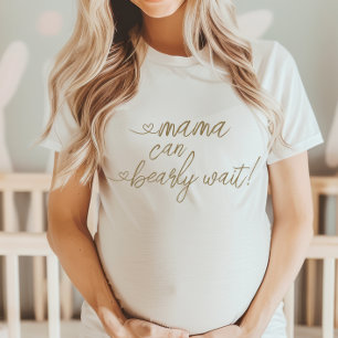 Minimalistische Mama Kan Bearly Wait Heart Baby sh T-shirt