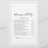 Minimalistische mama of papa spel (Voorkant)