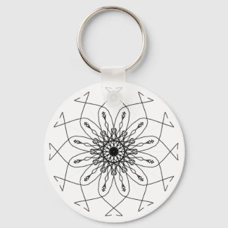 Minimalistische mandala sleutelhanger