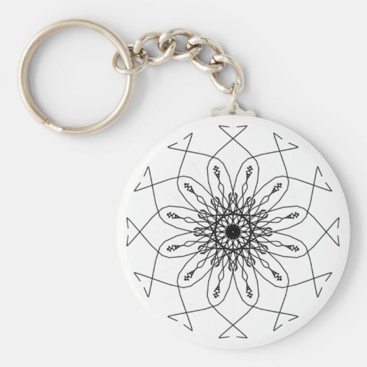 Minimalistische mandala sleutelhanger (Voorkant)