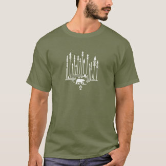 Minimalistische Mannen Beer T-shirt - Khaki