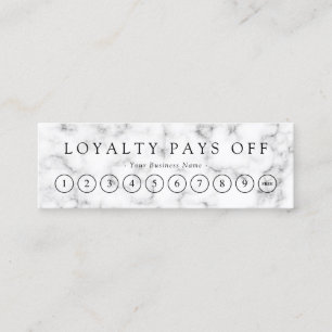 Minimalistische Marble Loyalty Punch Kaart