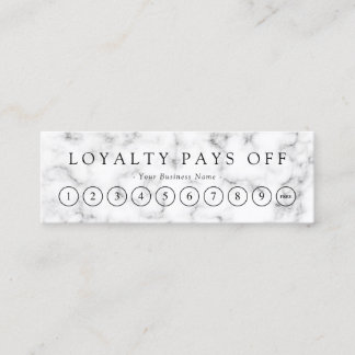 Minimalistische Marble Loyalty Punch Kaart