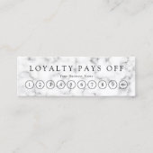 Minimalistische Marble Loyalty Punch Kaart (Voorkant)