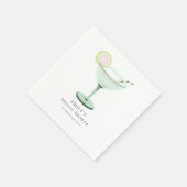 Minimalistische Margaritadrank Naam Bruidsmeisjesf Servet (Hoek)