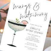 Minimalistische Margs en Huwelijk Vrijgezellenfees Kaart